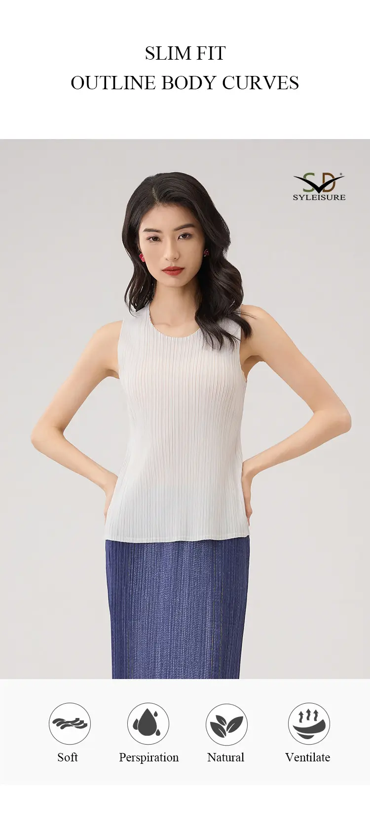 Women's Pleated Sleeveless Top (7)