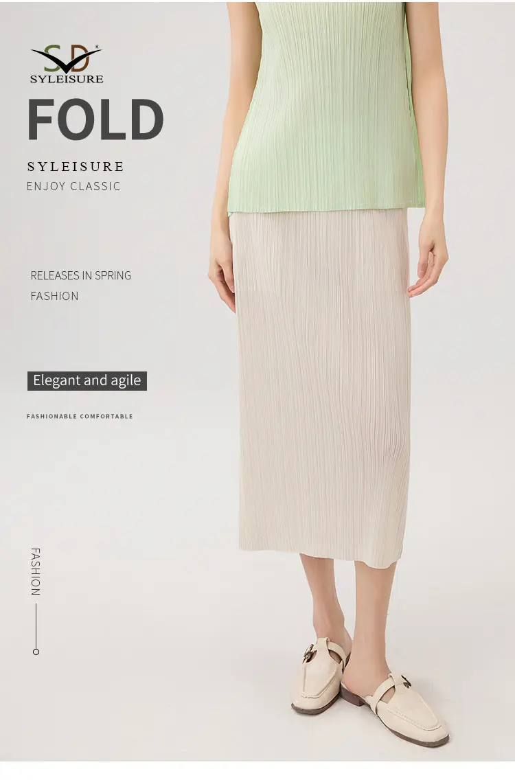 Pleated Midi Skirt (1)