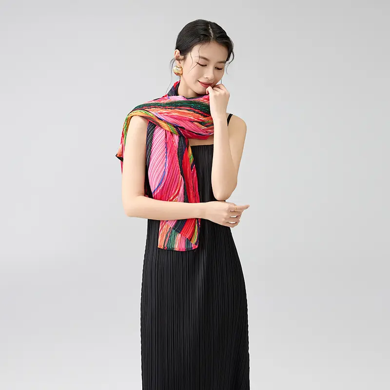 Bohemian Multicolor Pleated Poncho Top (4).jpg