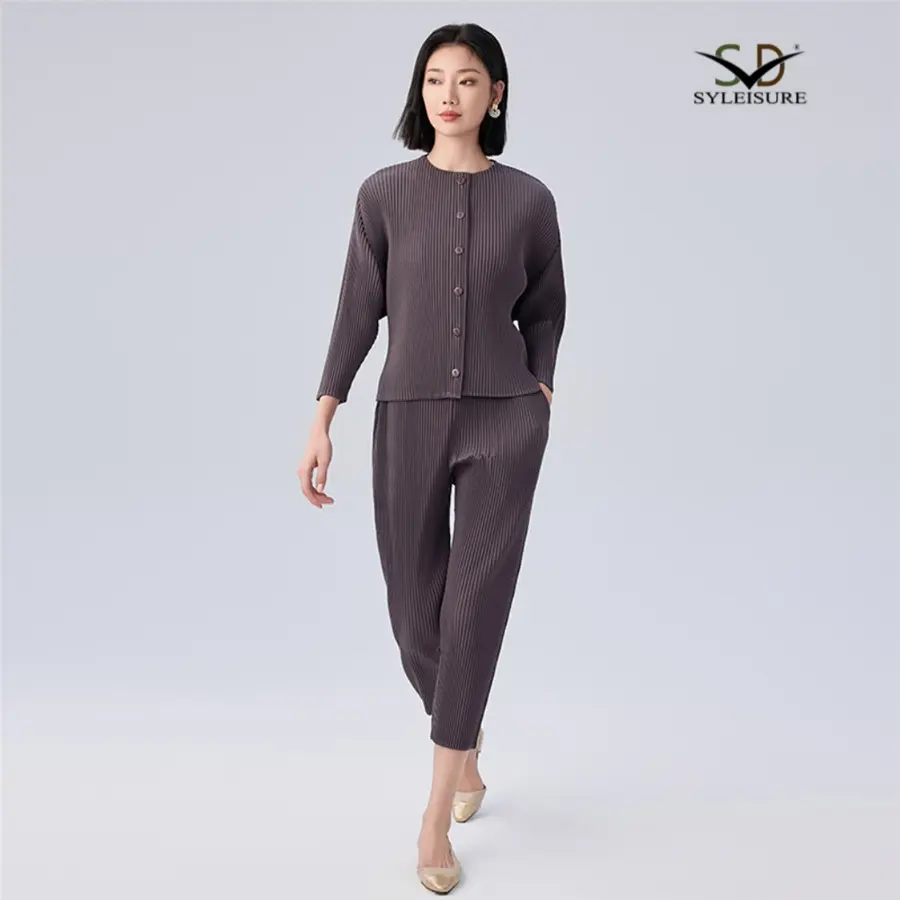 Sleeve Pleated Cardigan Set (3).jpg