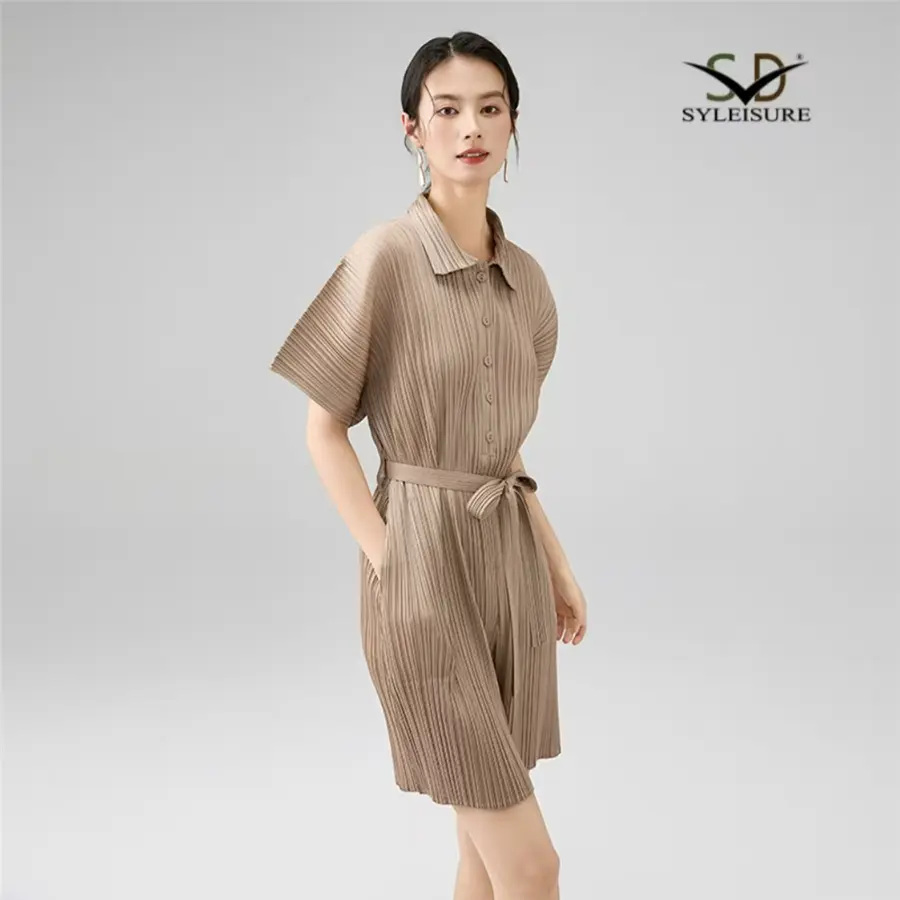 Women's Pleated Short - Sleeve Romper (4).jpg