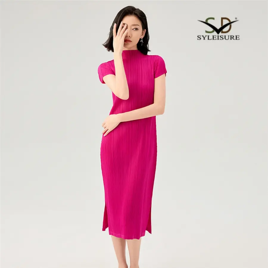 Mock Neck Short Sleeve Midi Dress (2).jpg