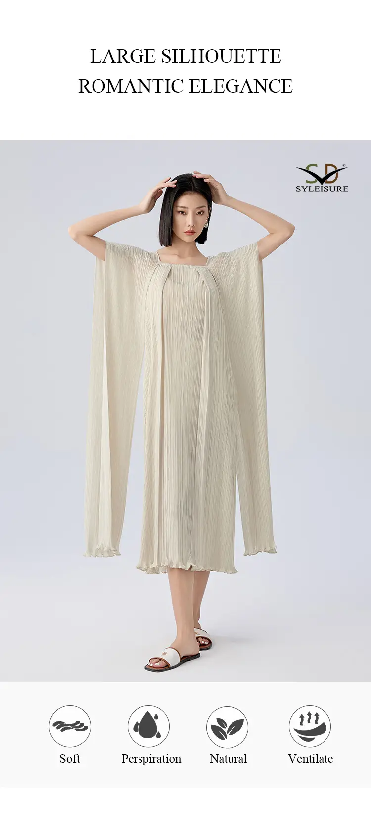 Square Neck Cape Dress (3)