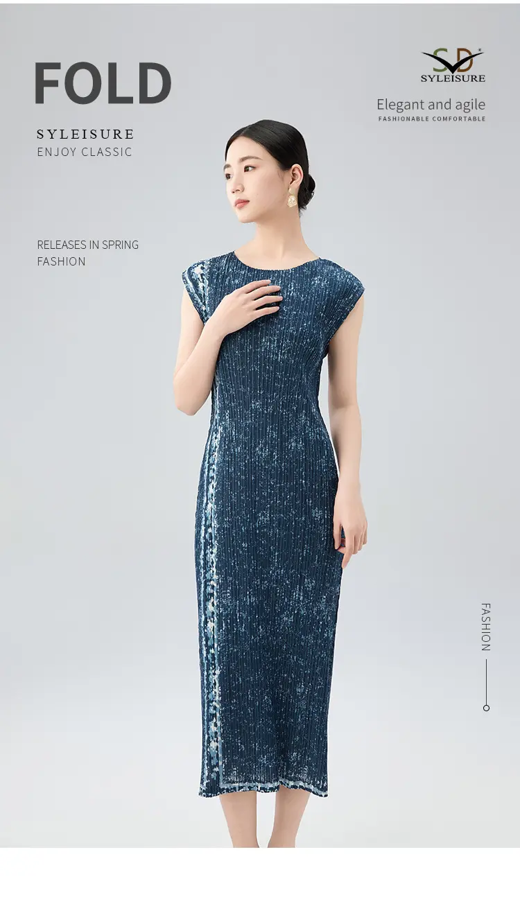 Women's Printed Sleeveless Midi Dress (5)