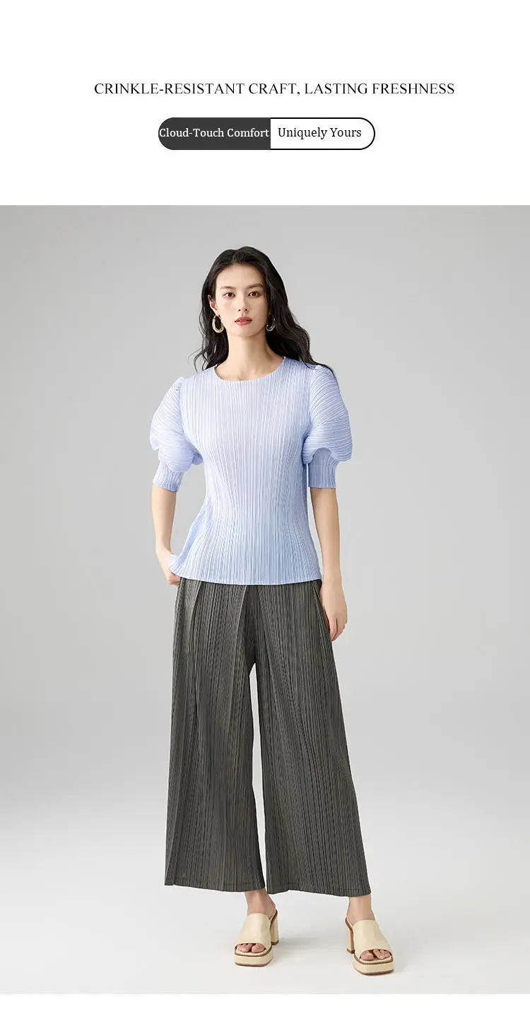High Waist Pleated Wide Leg Pants (5)