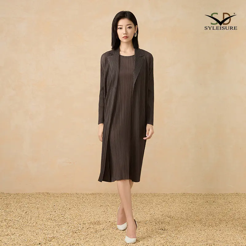 Women's Pleated Long Open - Front Coat (3).jpg