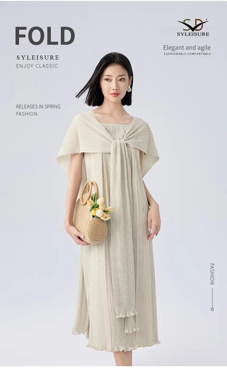 Square Neck Cape Dress (1)