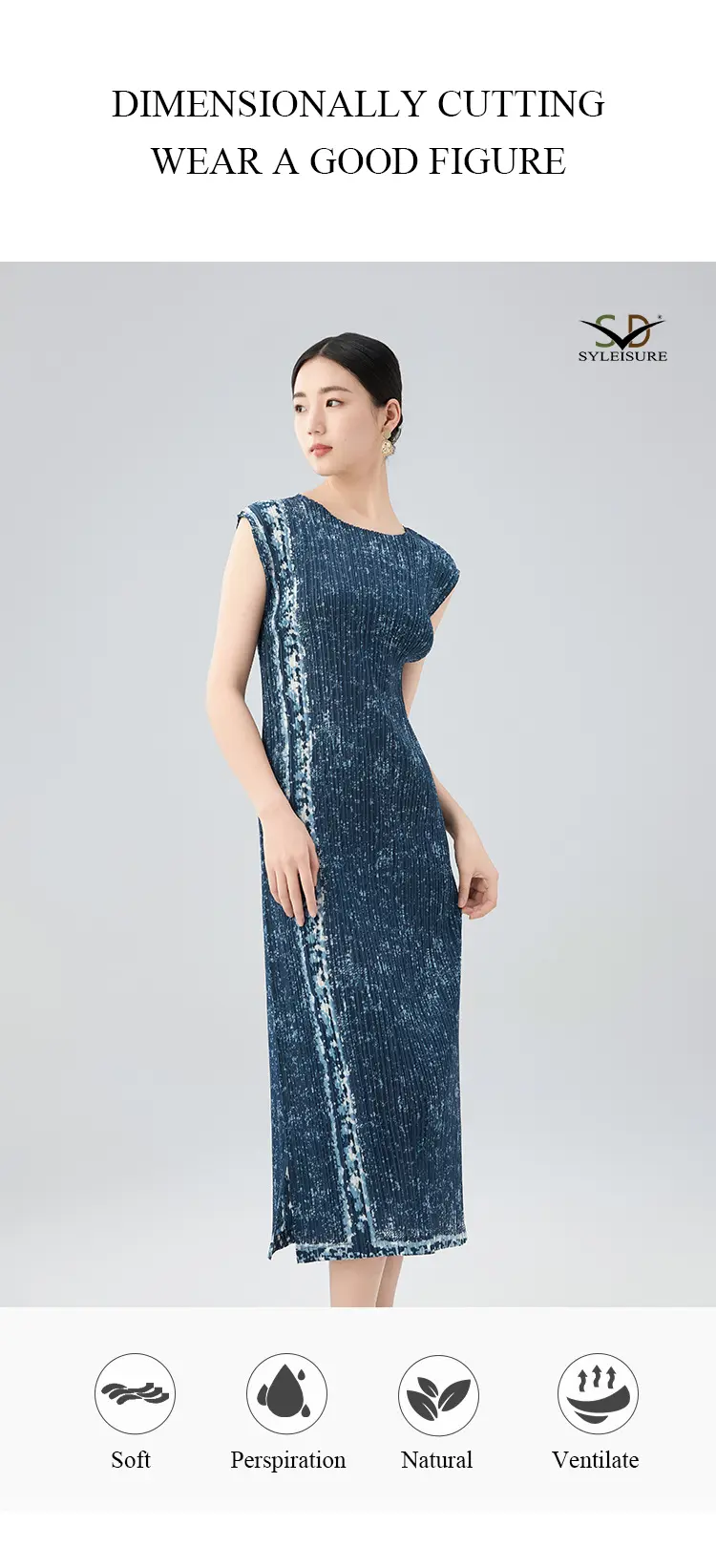 Women's Printed Sleeveless Midi Dress (7)