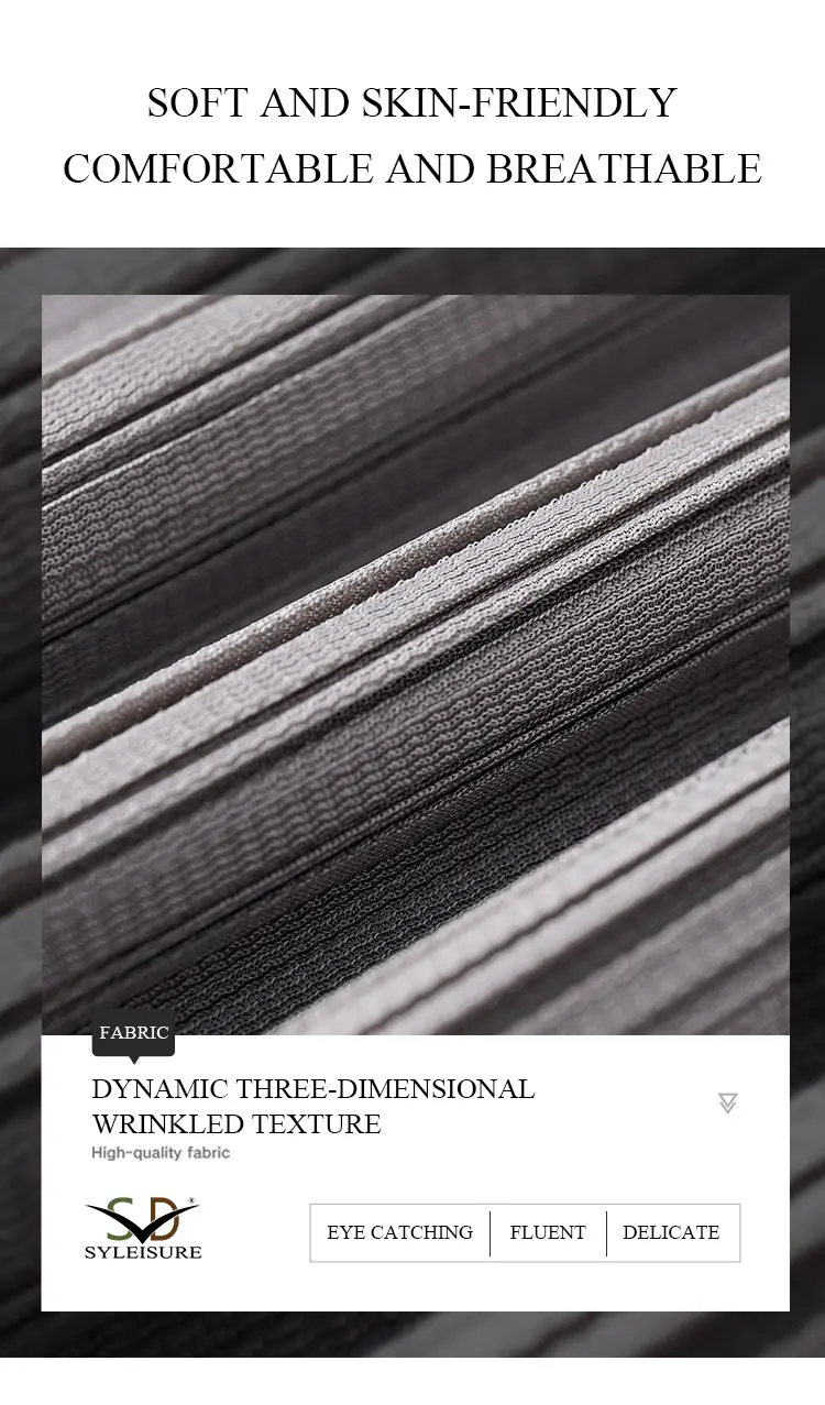 Women's Pleated Loose - Fit Midi Dress (6)