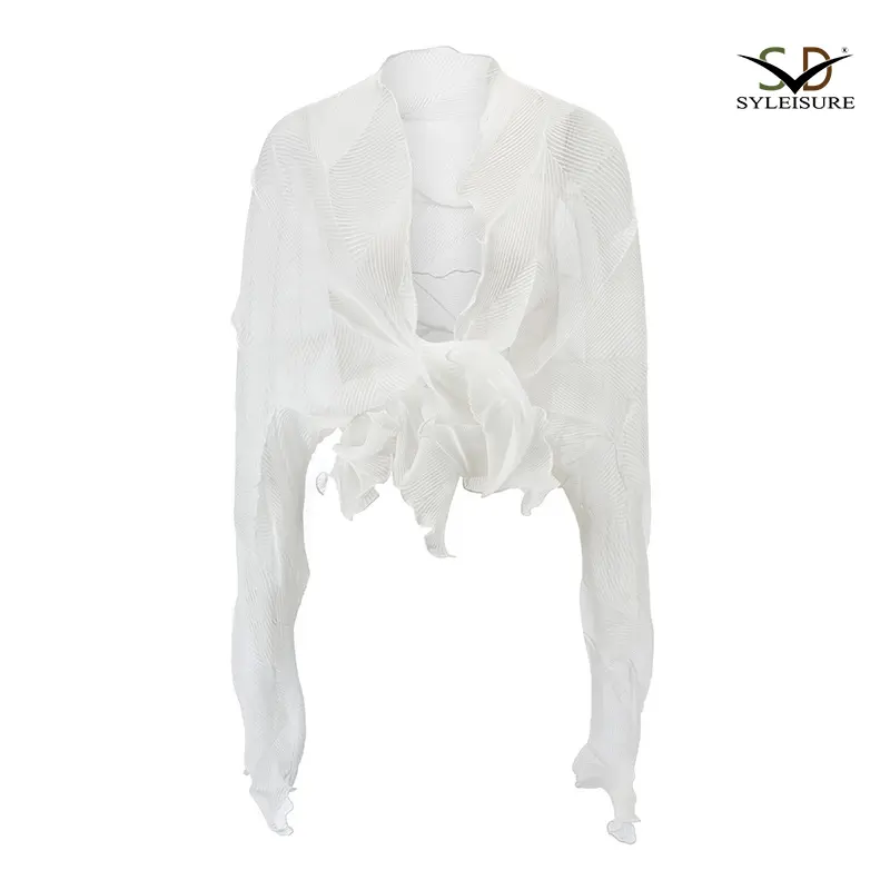 Women's Sheer Pleated Ruffled Shrug (1).jpg