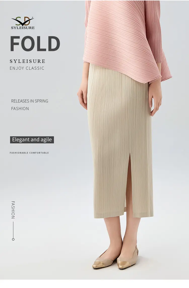 Women's Pleated Midi Skirt (5)