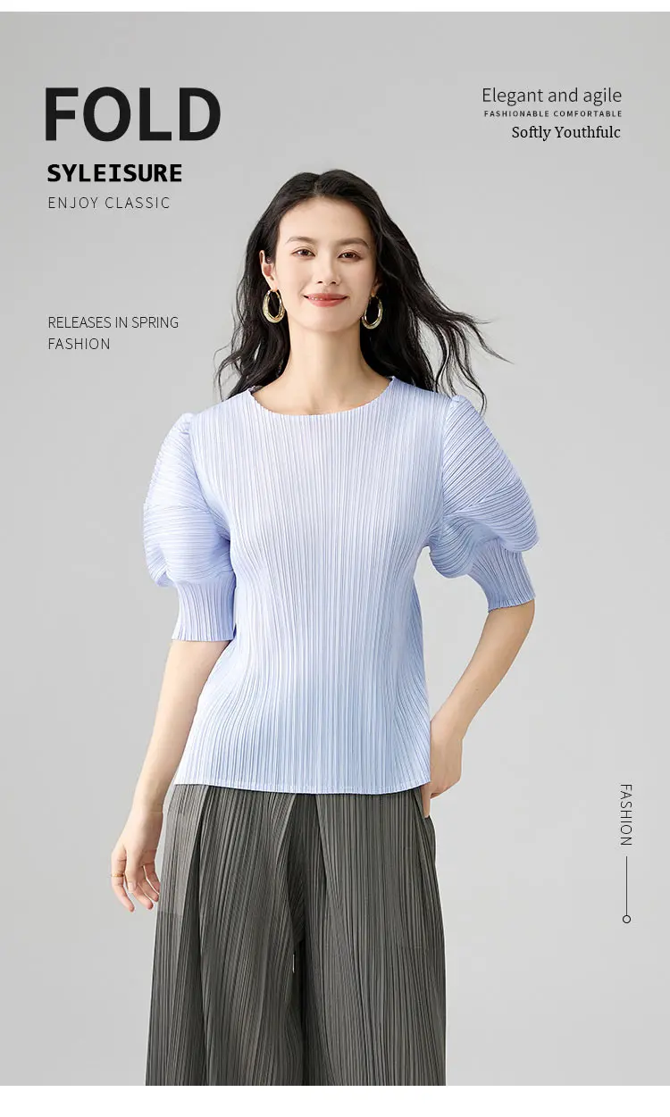 High Waist Pleated Wide Leg Pants (1)