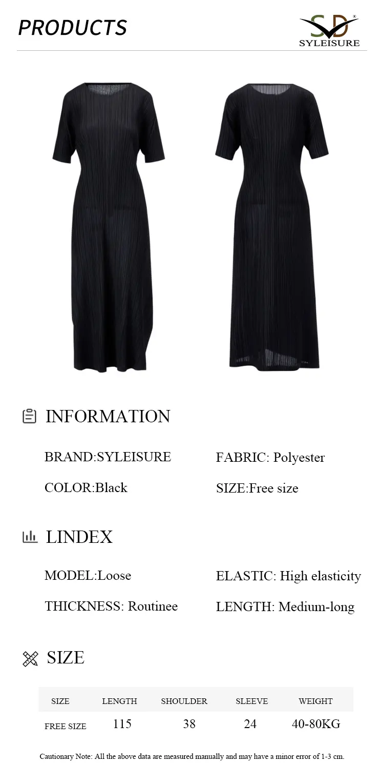 Women's Pleated Short - Sleeve Midi Dress (8)