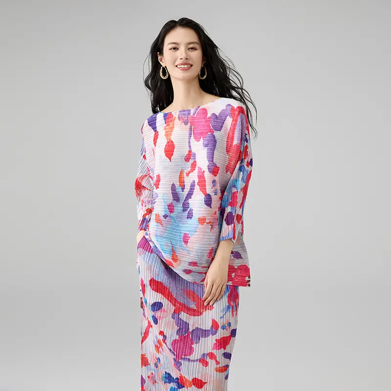 Floral Pleated Two Piece Set for Women (4).jpg