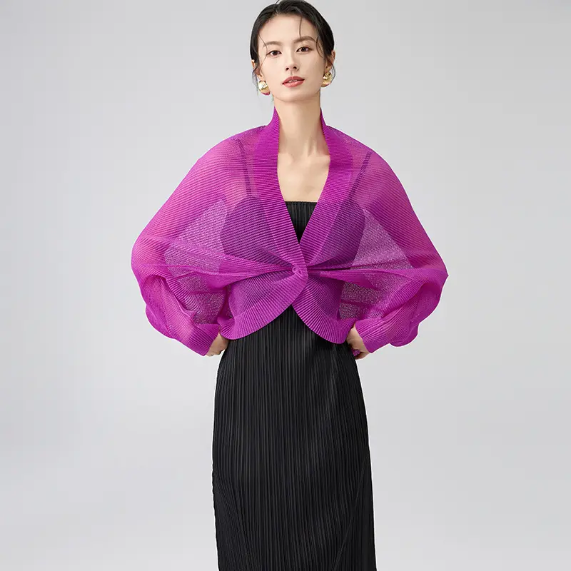 Sheer Pleated Bolero Shrug Cardigan (2).jpg